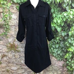 Shirt Dress Button Front Roll Sleeve size 4